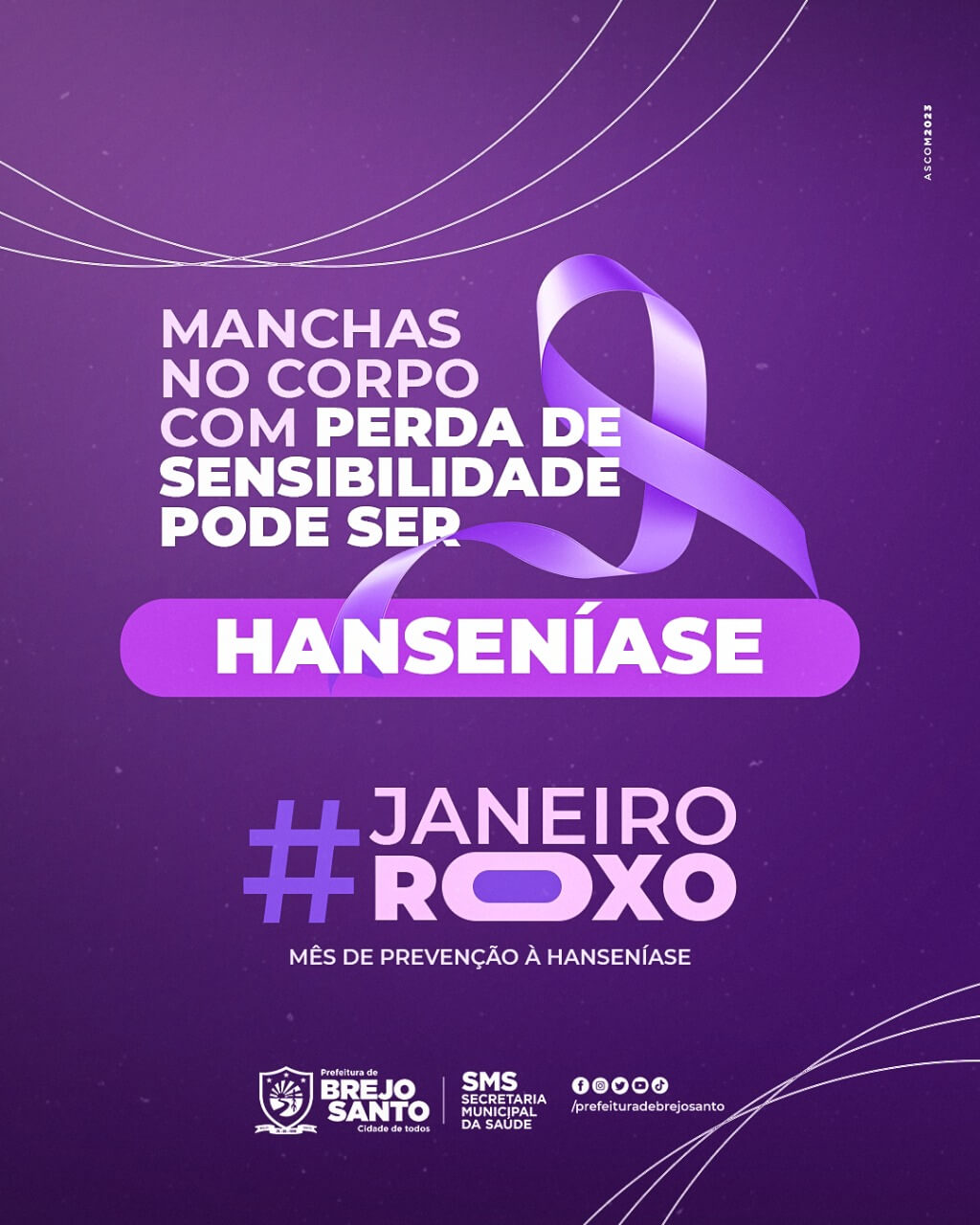 Janeiro Roxo marca o combate à hanseníase - Secretaria da Saúde