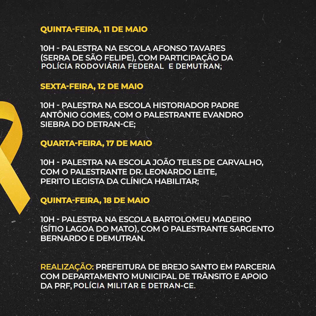 Jogos, enquete e projeto de trânsito no Maio Amarelo - TC Online